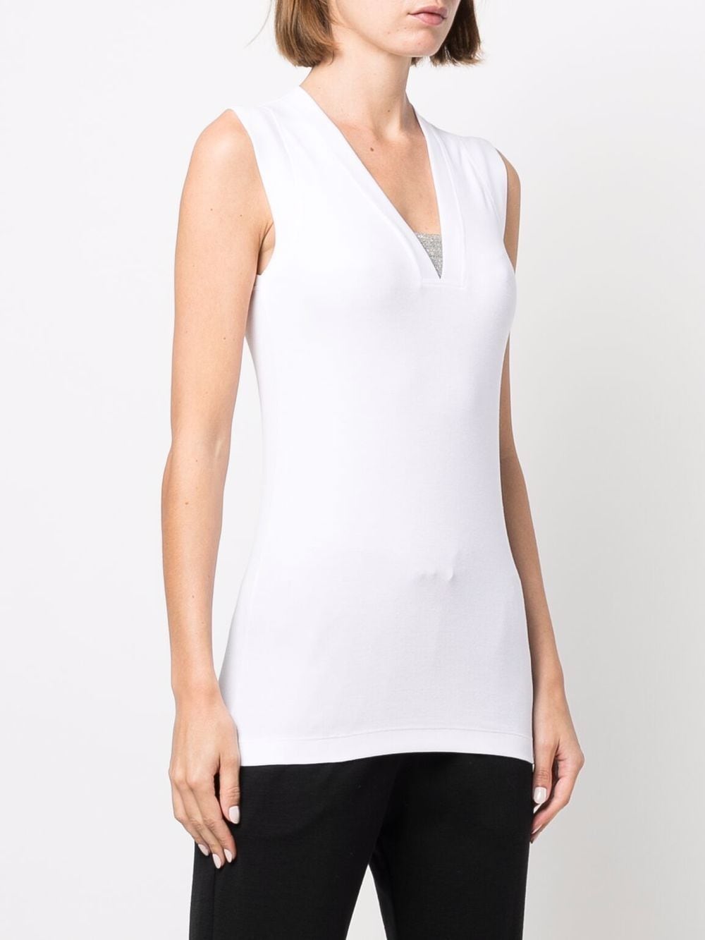 BRUNELLO CUCINELLI V-Necked Cotton Top