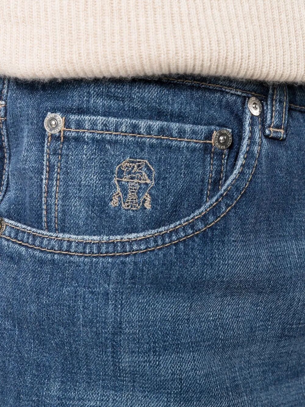 BRUNELLO CUCINELLI Classic Regular Denim Trousers for Men