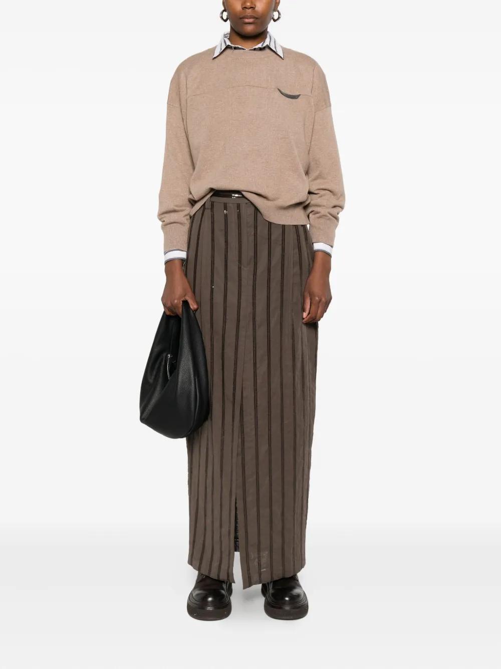 BRUNELLO CUCINELLI Faux-Pocket Cashmere T-Shirt for Women