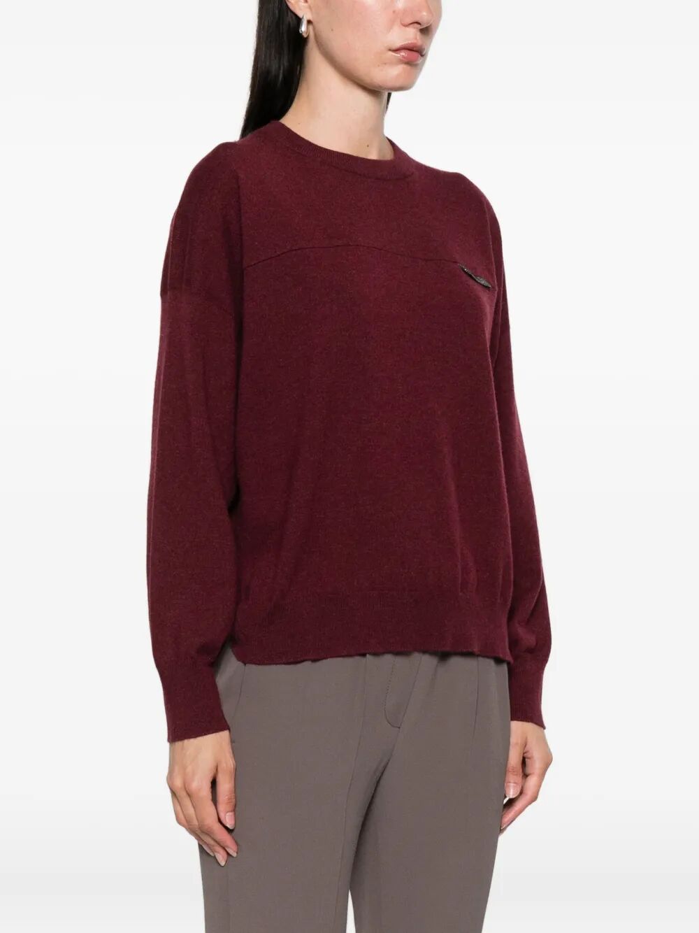 BRUNELLO CUCINELLI Chain Accented Cashmere Sweater