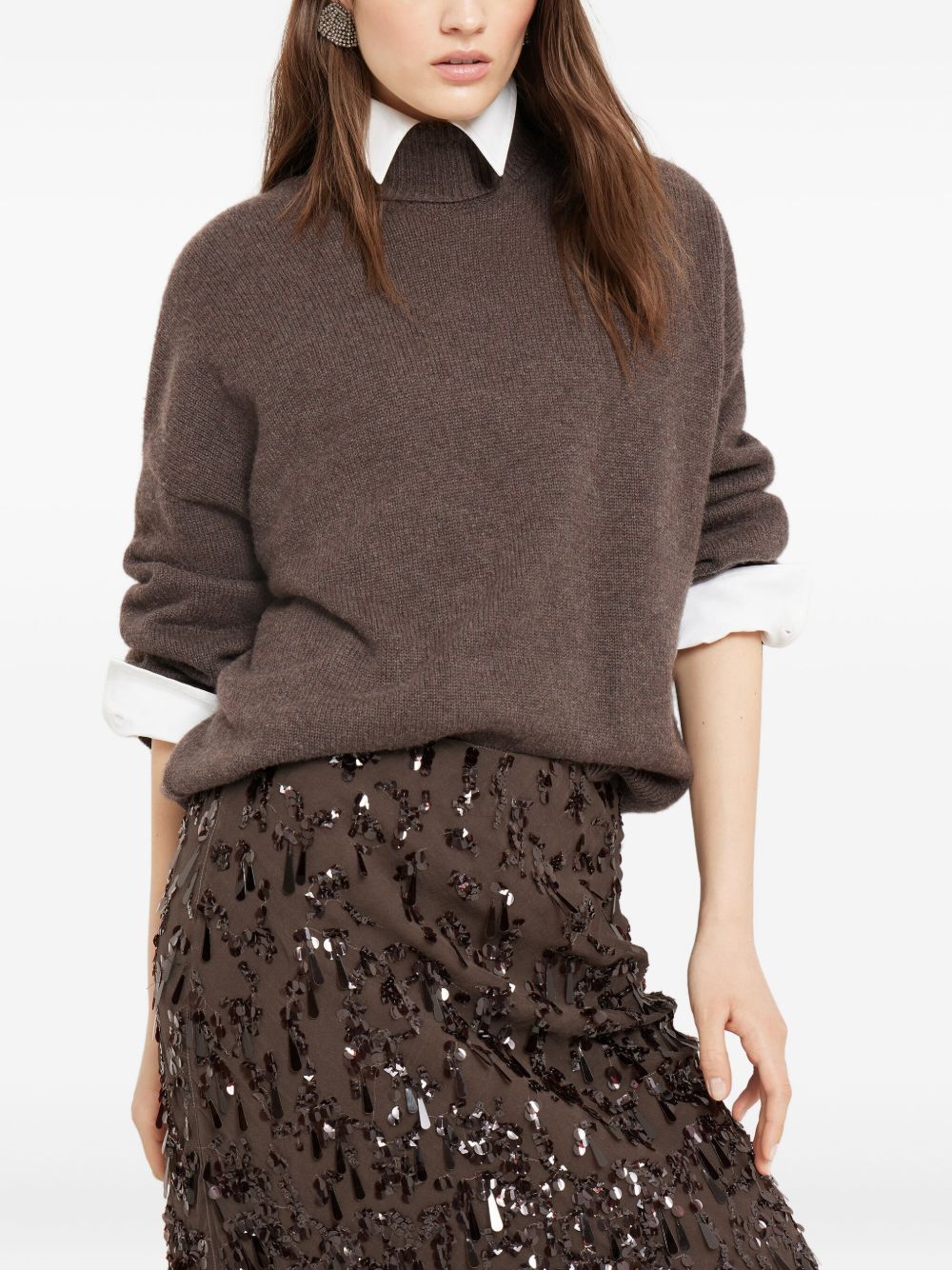 BRUNELLO CUCINELLI Cashmere Turtleneck Jumper - Women's Long Sleeve