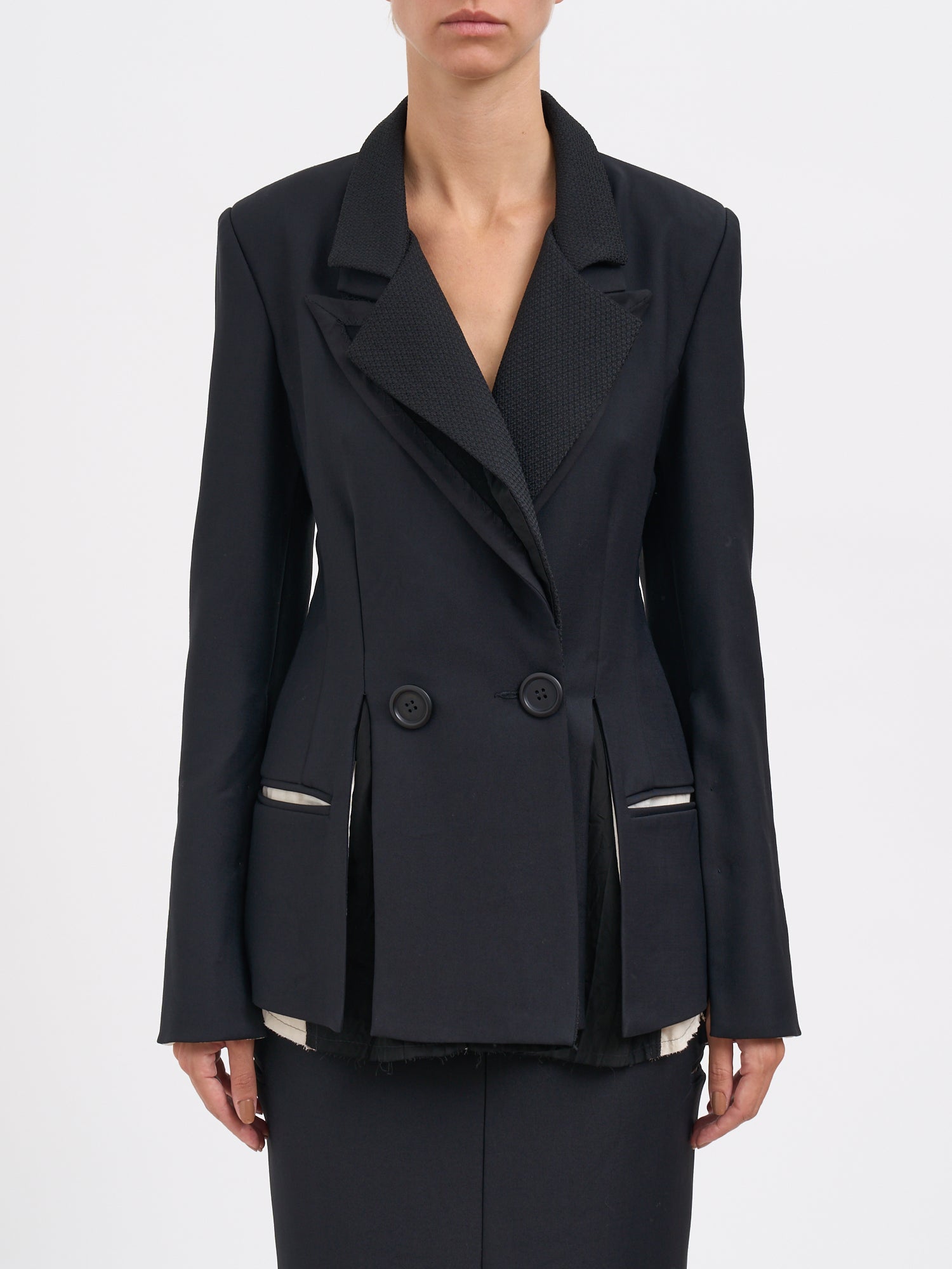 ALESSANDRA MARCHI Double Collar Mini Jacket (Size 40)