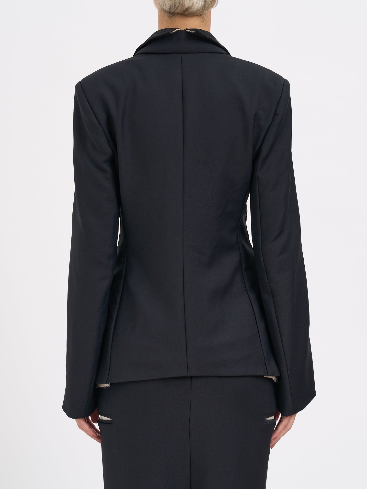 ALESSANDRA MARCHI Double Collar Mini Jacket (Size 40)