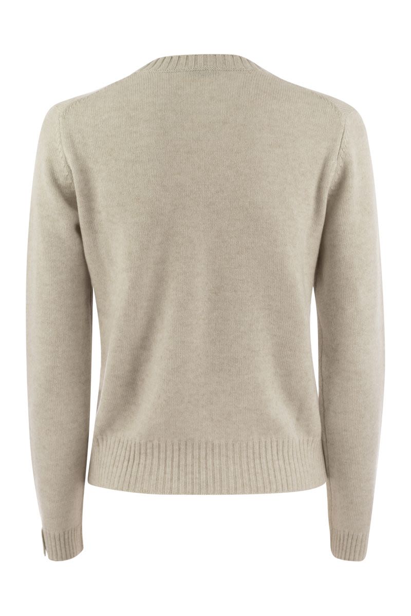 BRUNELLO CUCINELLI Cashmere Sweater with Shiny Cuff Details