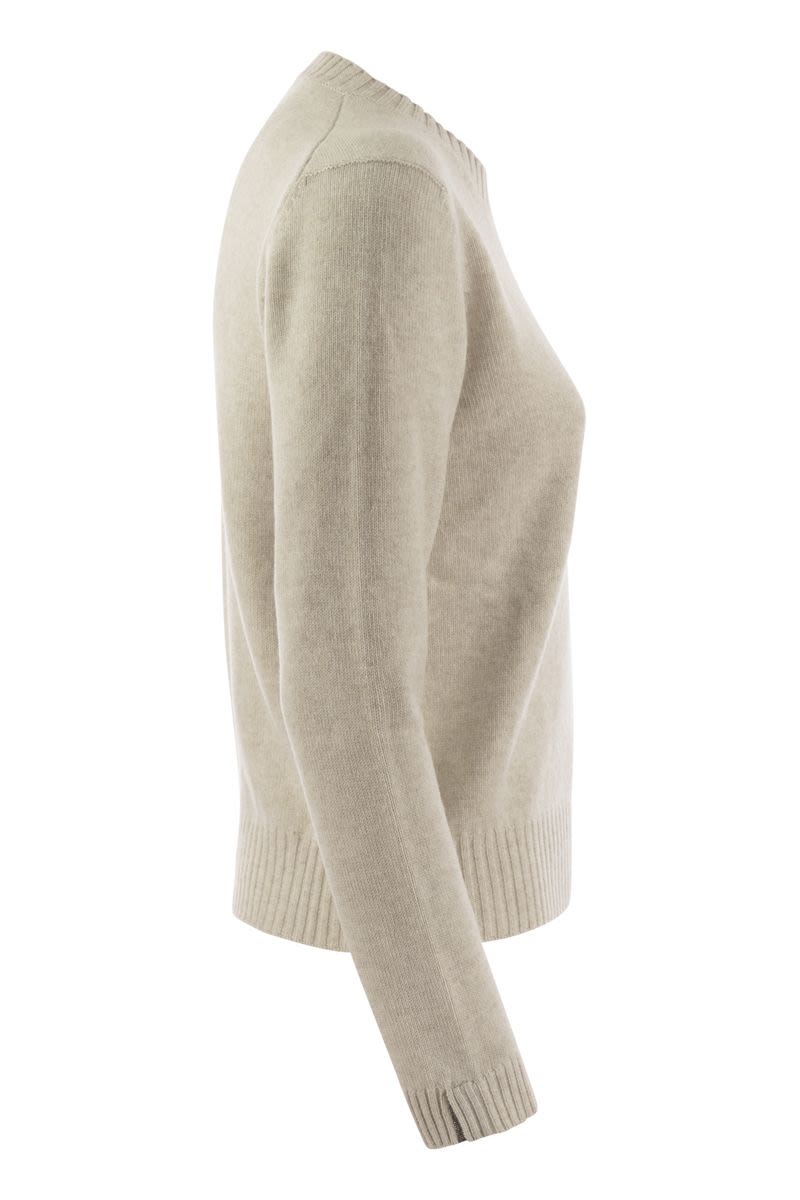 BRUNELLO CUCINELLI Cashmere Sweater with Shiny Cuff Details