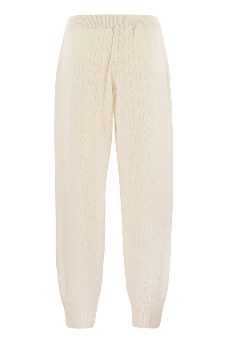 BRUNELLO CUCINELLI Luxury Cashmere Cable Knit Trousers
