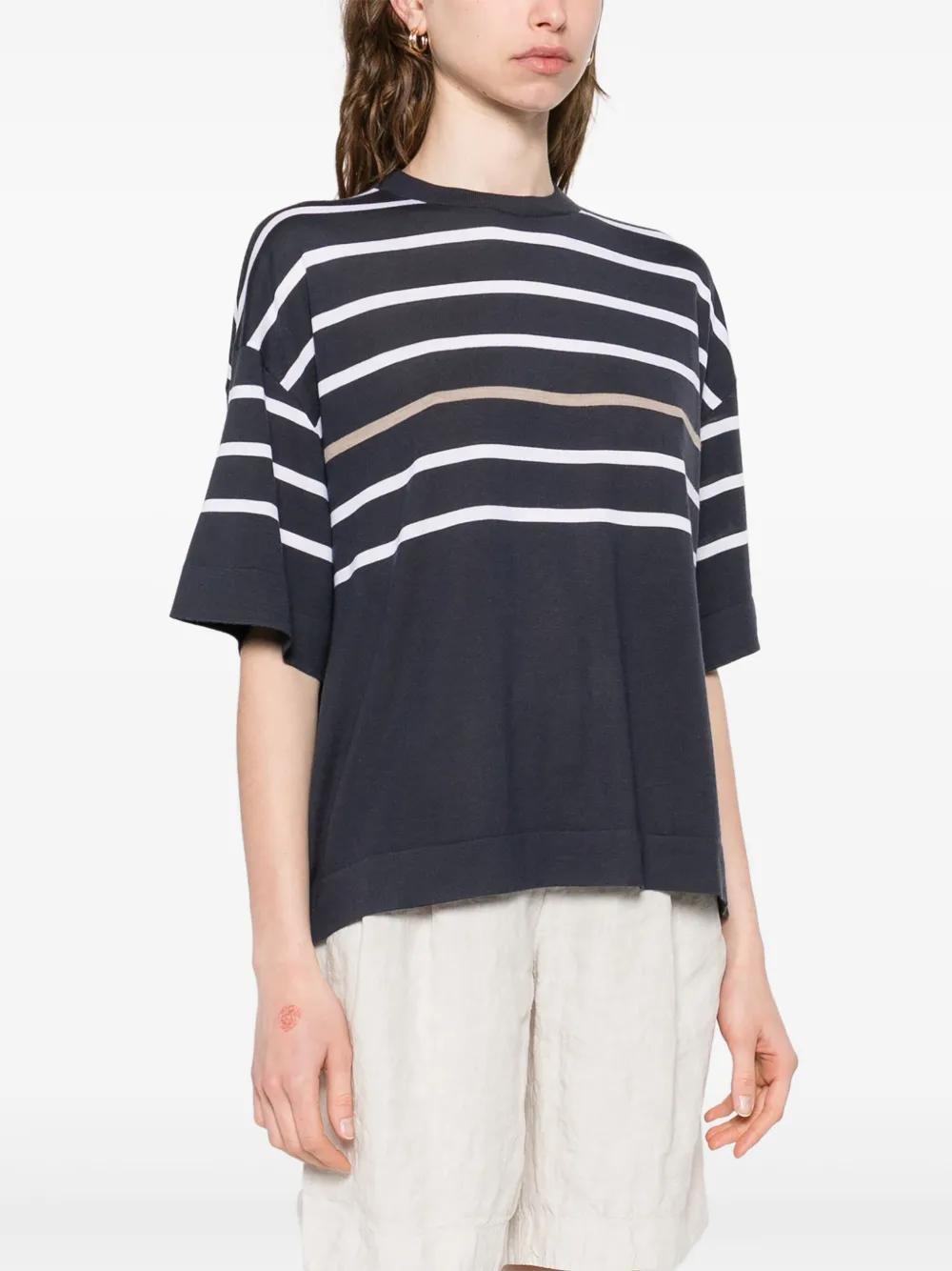 BRUNELLO CUCINELLI Striped Women's Sweater for Spring/Summer 2025