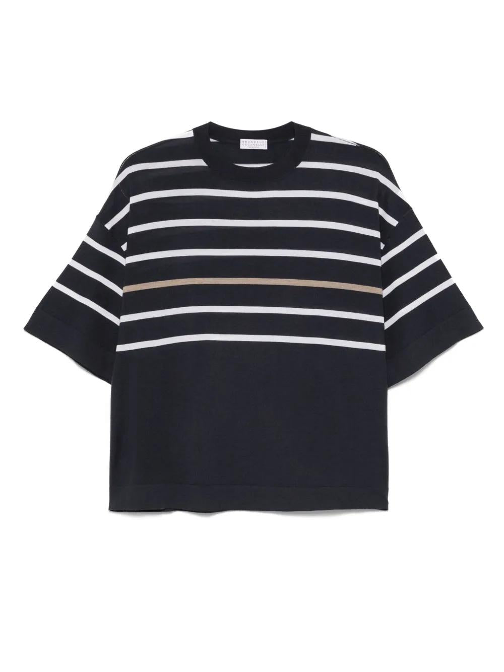 BRUNELLO CUCINELLI Striped Women's Sweater for Spring/Summer 2025