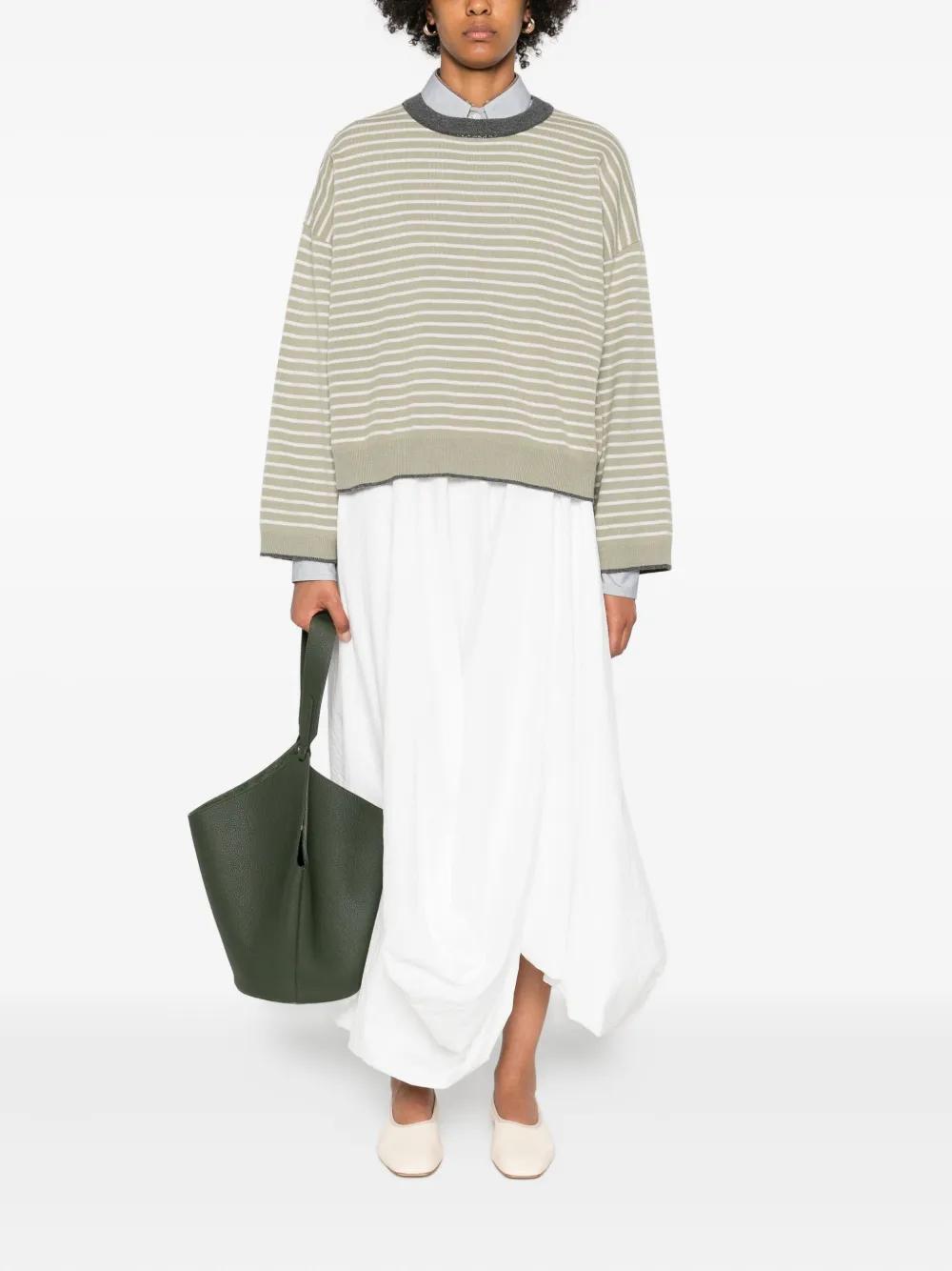 BRUNELLO CUCINELLI Striped Round-Neck Sweater for Women