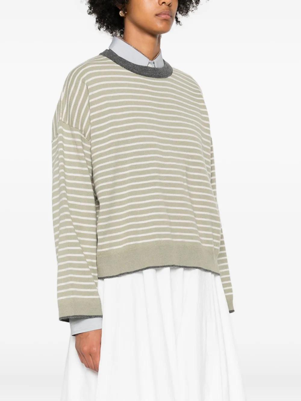 BRUNELLO CUCINELLI Striped Round-Neck Sweater for Women