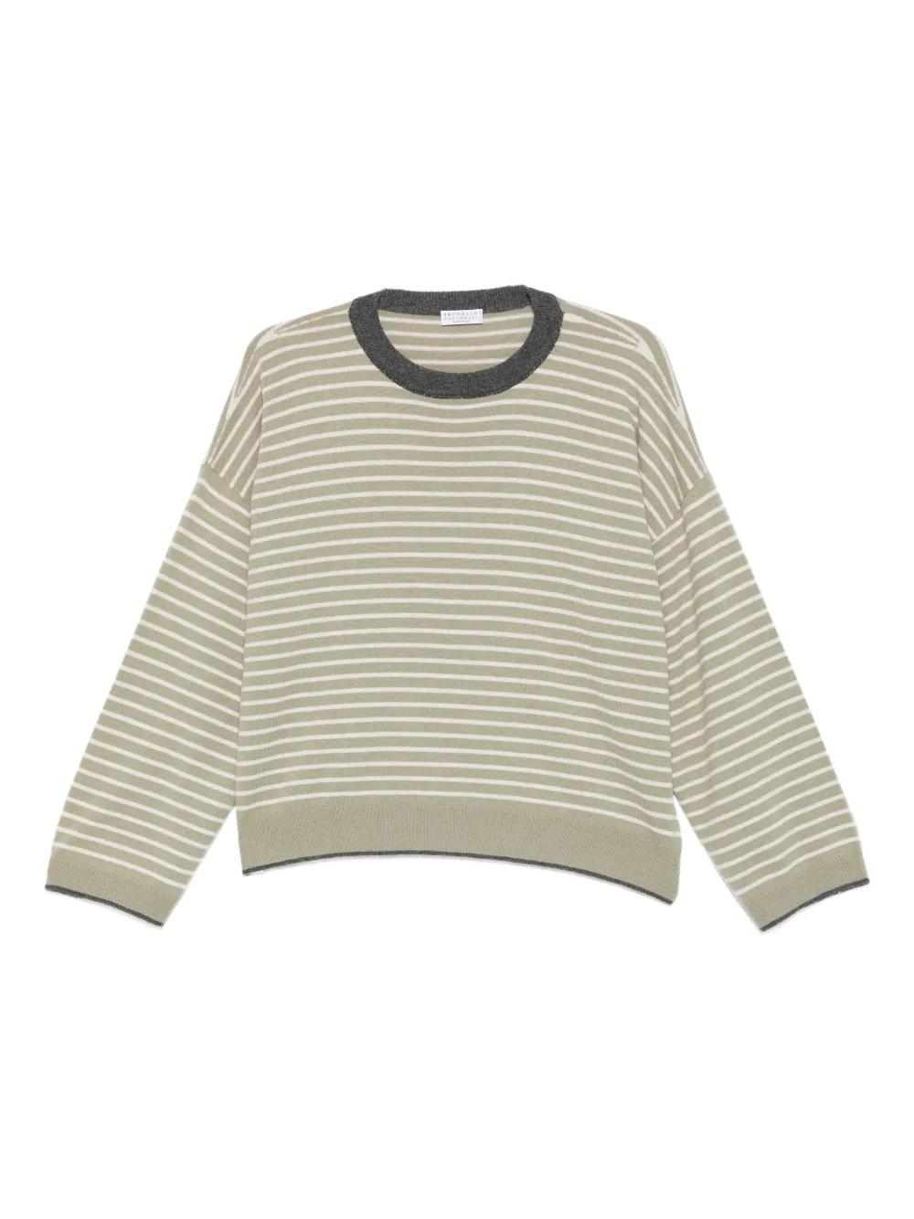 BRUNELLO CUCINELLI Striped Round-Neck Sweater for Women