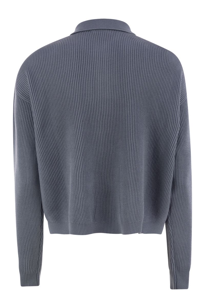 BRUNELLO CUCINELLI Cotton Polo-Style T-Shirt with Jewelry Details