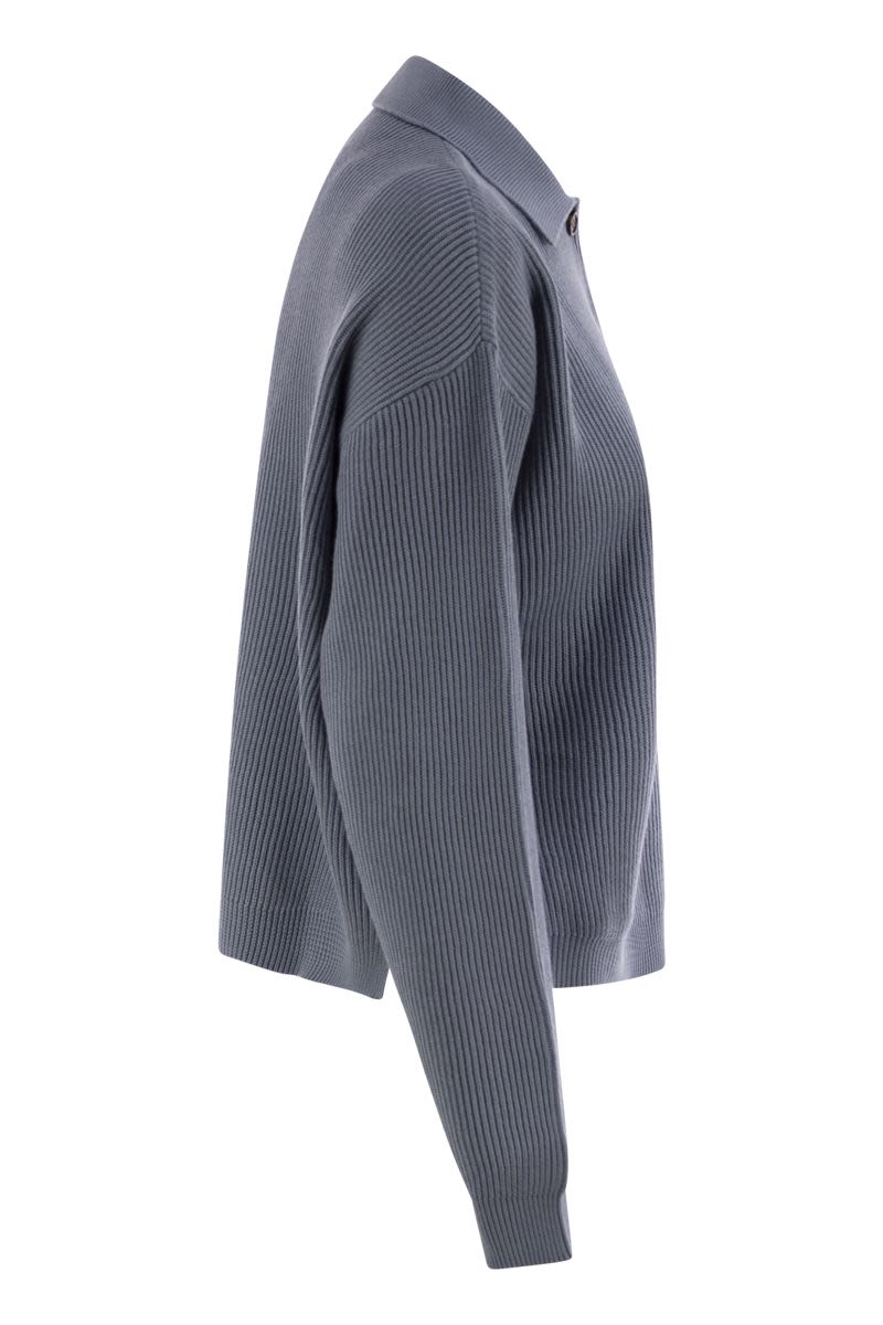 BRUNELLO CUCINELLI Cotton Polo-Style T-Shirt with Jewelry Details