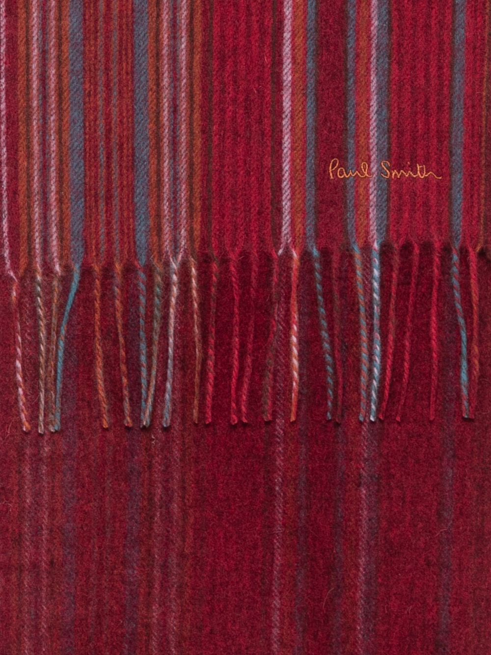 PAUL SMITH Striped Fringed Scarf for Men