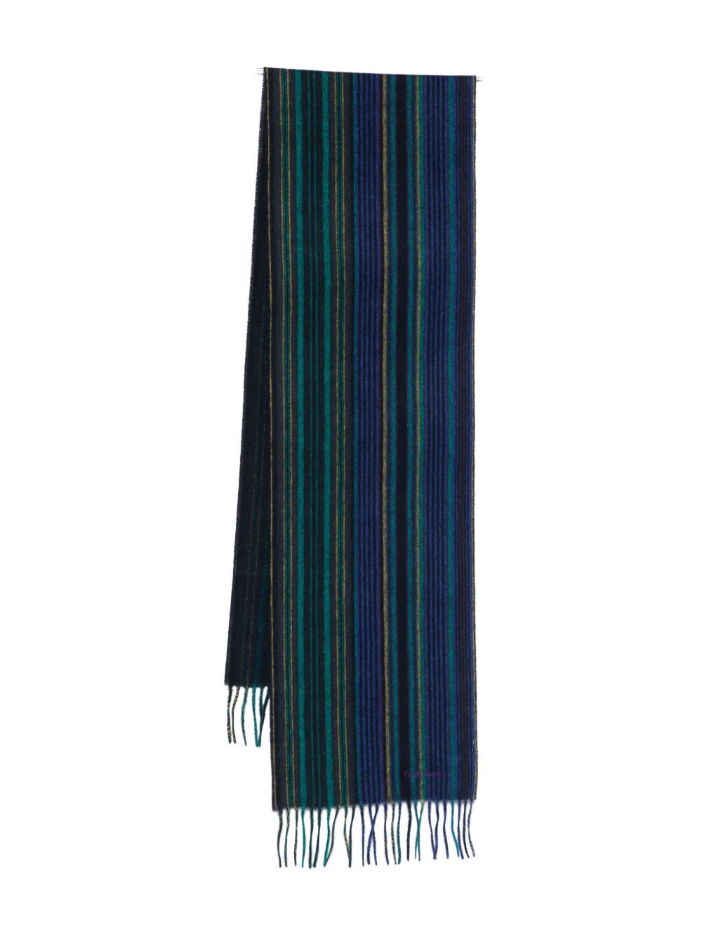 PAUL SMITH Striped Fringed Edge Scarf