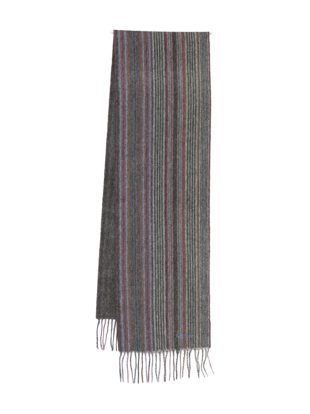 PAUL SMITH Striped Fringed Scarf for Men