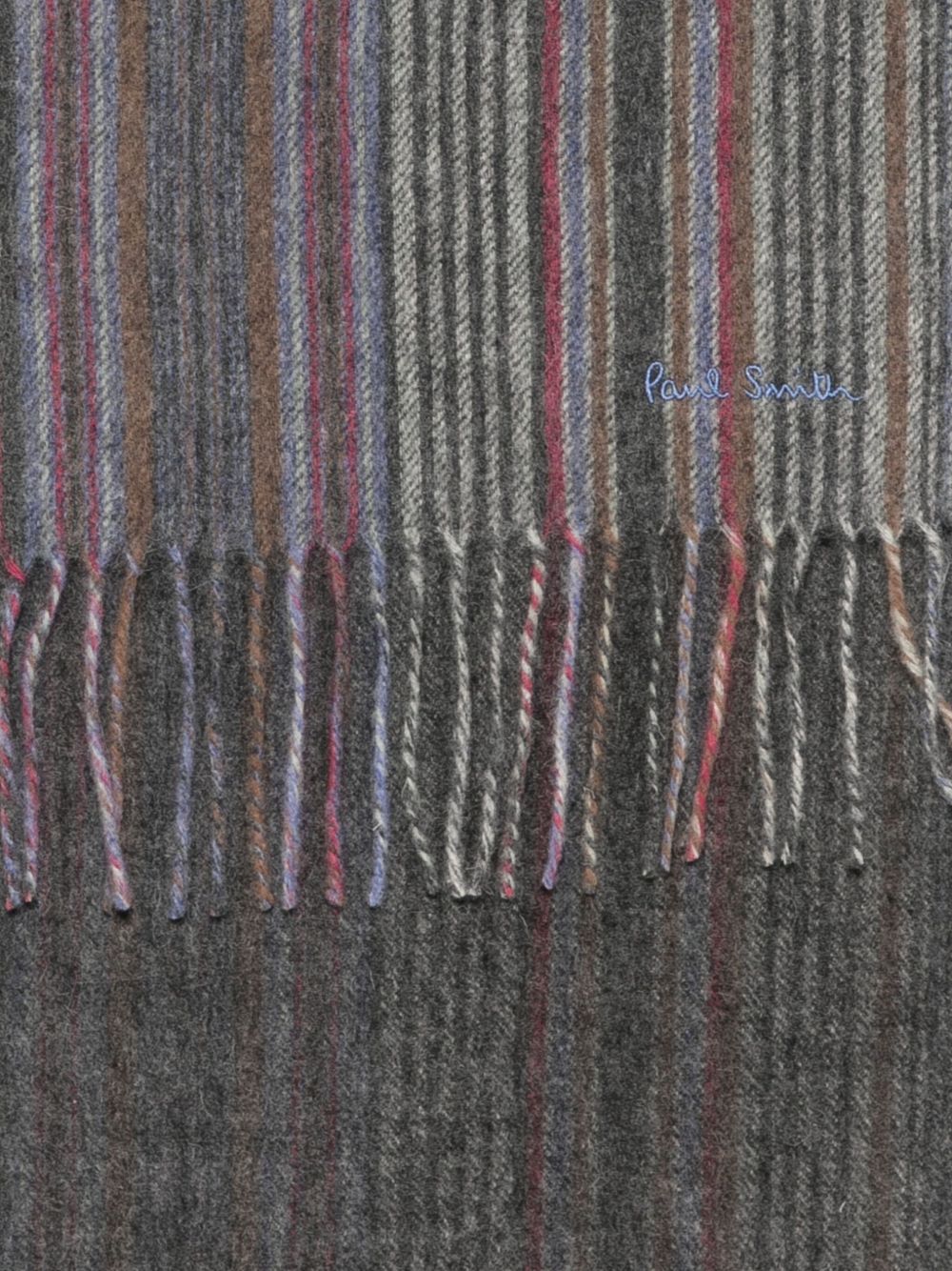 PAUL SMITH Striped Fringed Scarf for Men