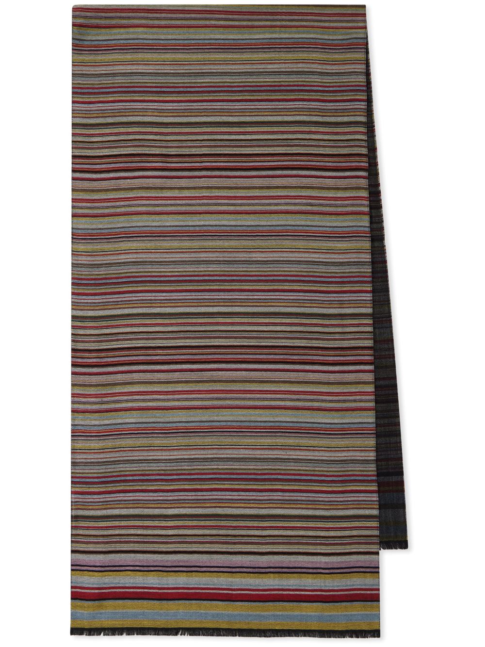 PAUL SMITH Multicolour Frayed Edge Wraparound Scarf