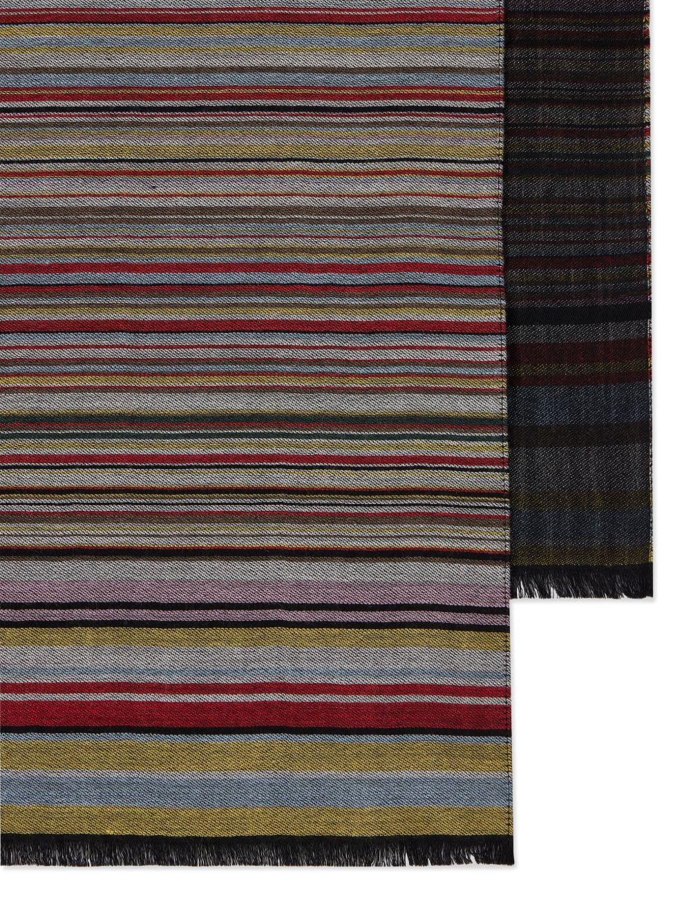 PAUL SMITH Multicolour Frayed Edge Wraparound Scarf