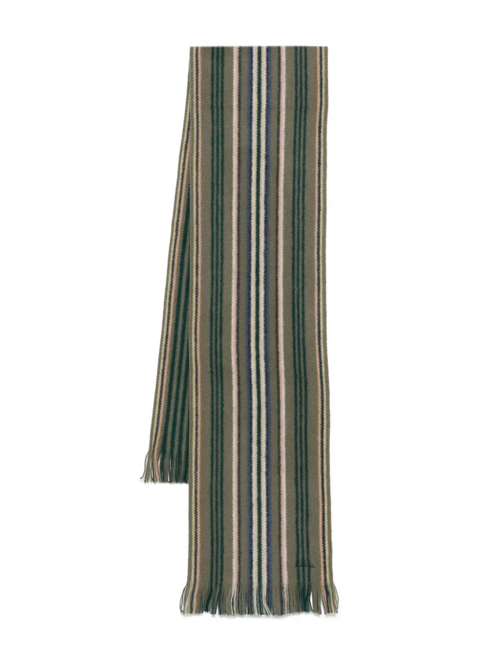 PAUL SMITH Men's Merino Wool Side Stripe Scarf