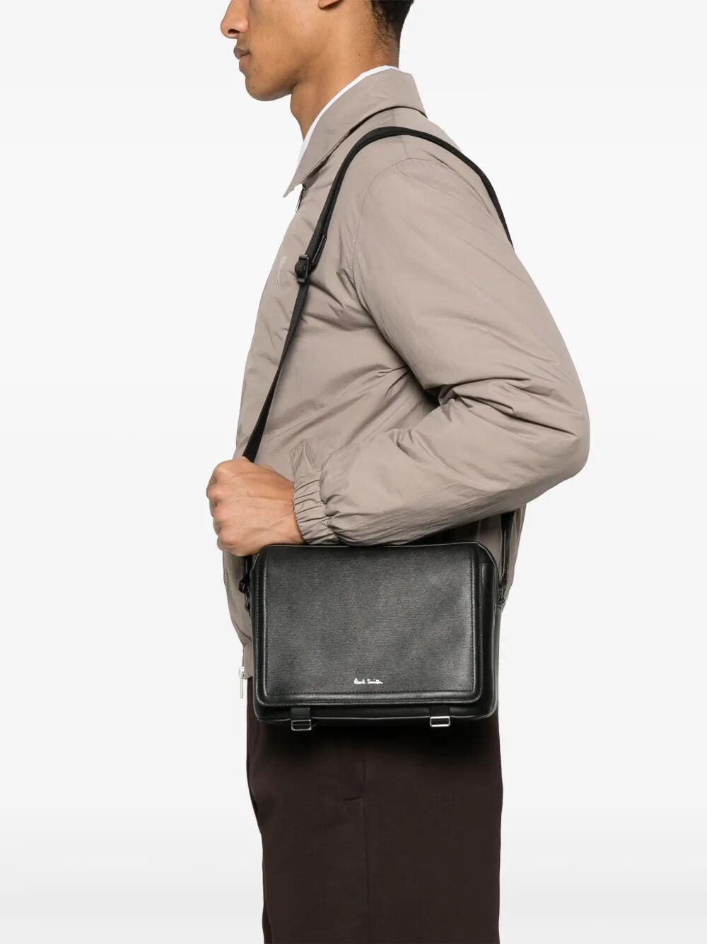 PAUL SMITH Men's Leather Messenger Handbag