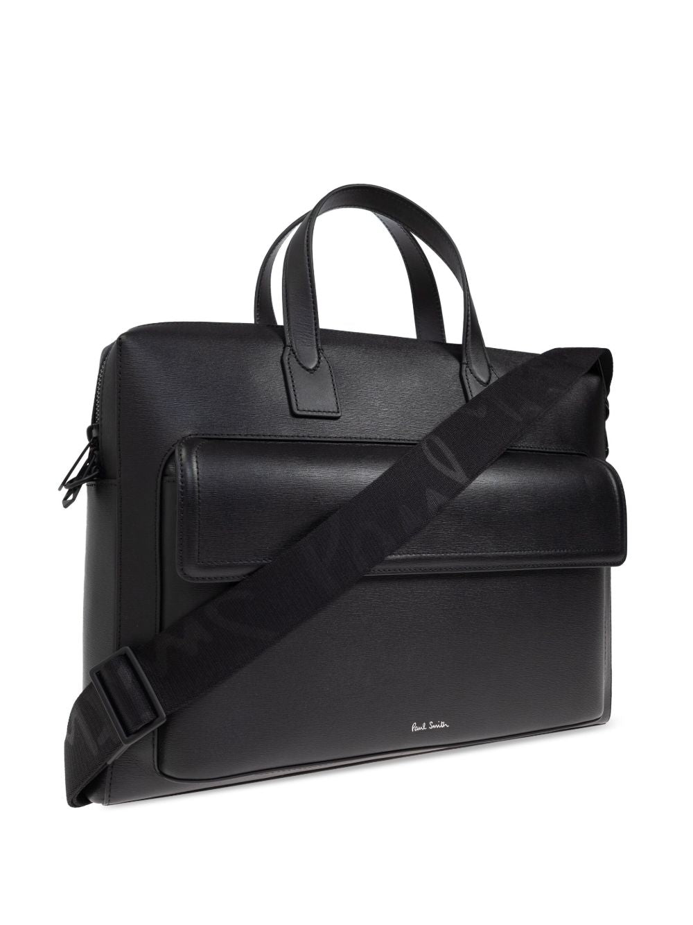 PAUL SMITH Classic Leather Briefcase with Dual Top Handles