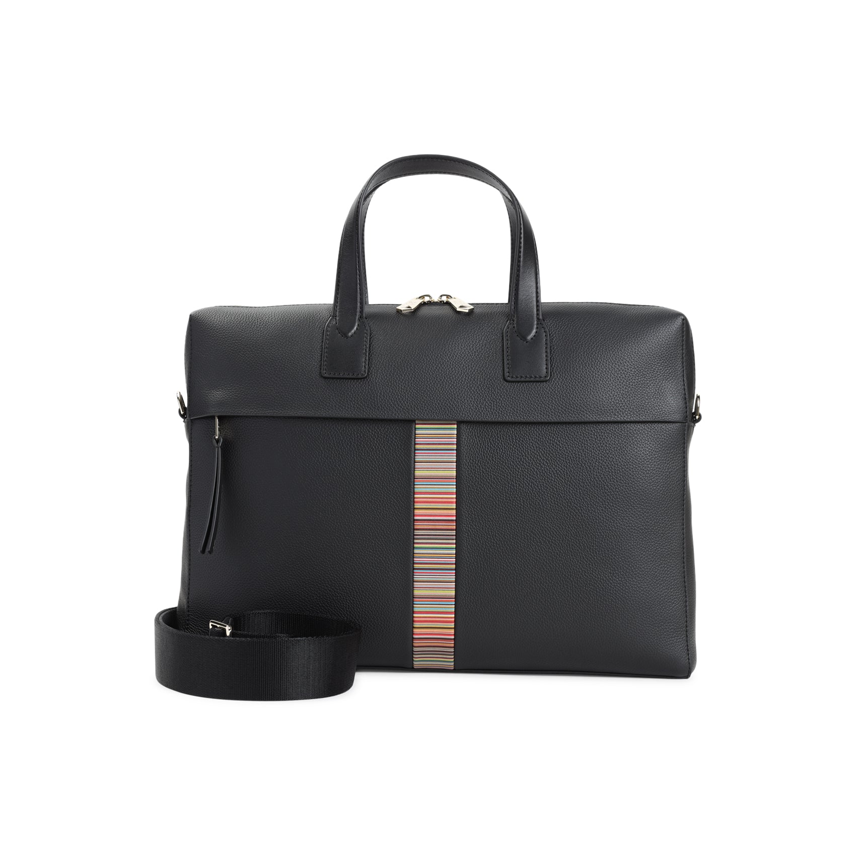 PAUL SMITH Signature Stripe Mini Leather Handbag 26.5cm x 37cm x 5.5cm
