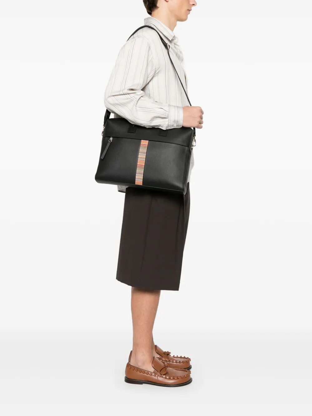 PAUL SMITH Men's Double Zip Folio Handbag