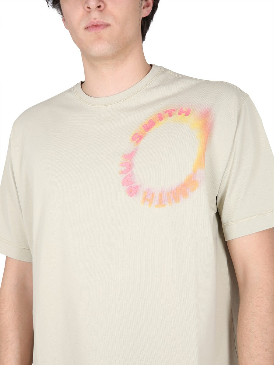PAUL SMITH Classic Crewneck T-Shirt with Front Logo Print