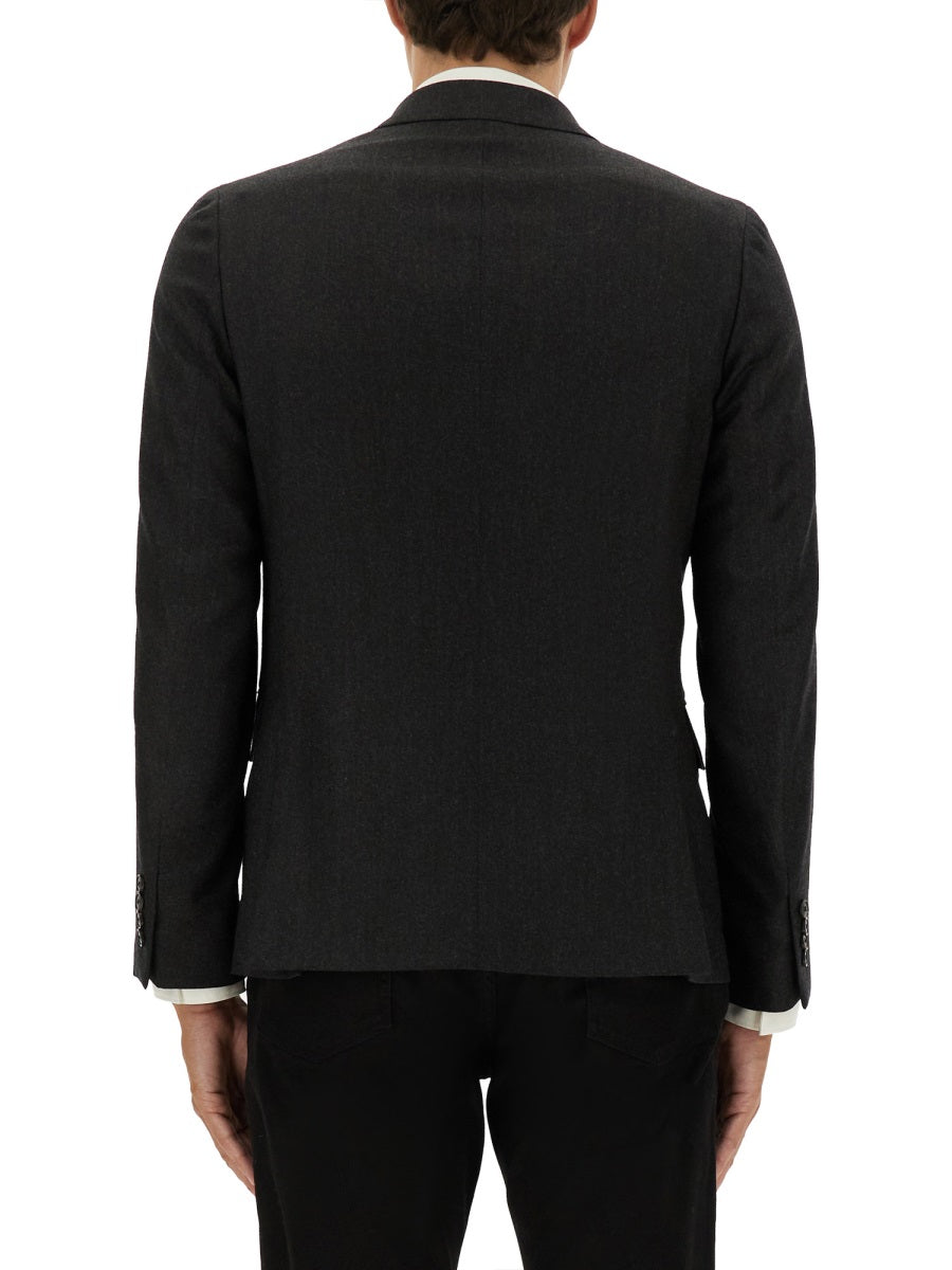 PAUL SMITH Charcoal Wool Cashmere Jacket for Men - FW25 Collection