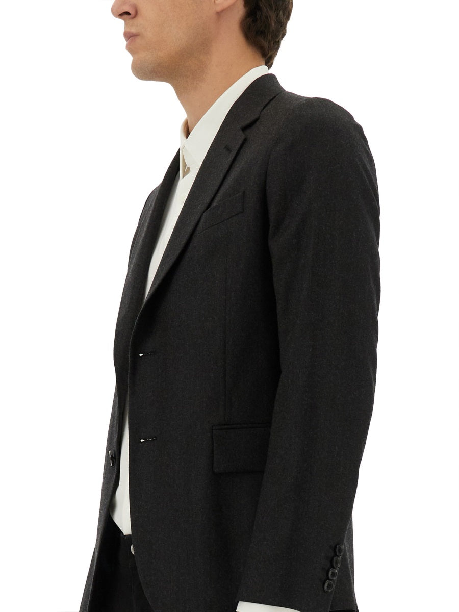 PAUL SMITH Charcoal Wool Cashmere Jacket for Men - FW25 Collection