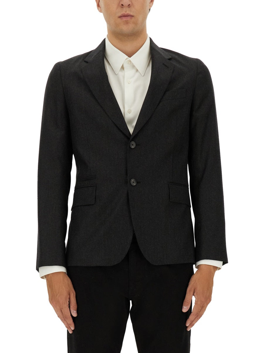 PAUL SMITH Charcoal Wool Cashmere Jacket for Men - FW25 Collection