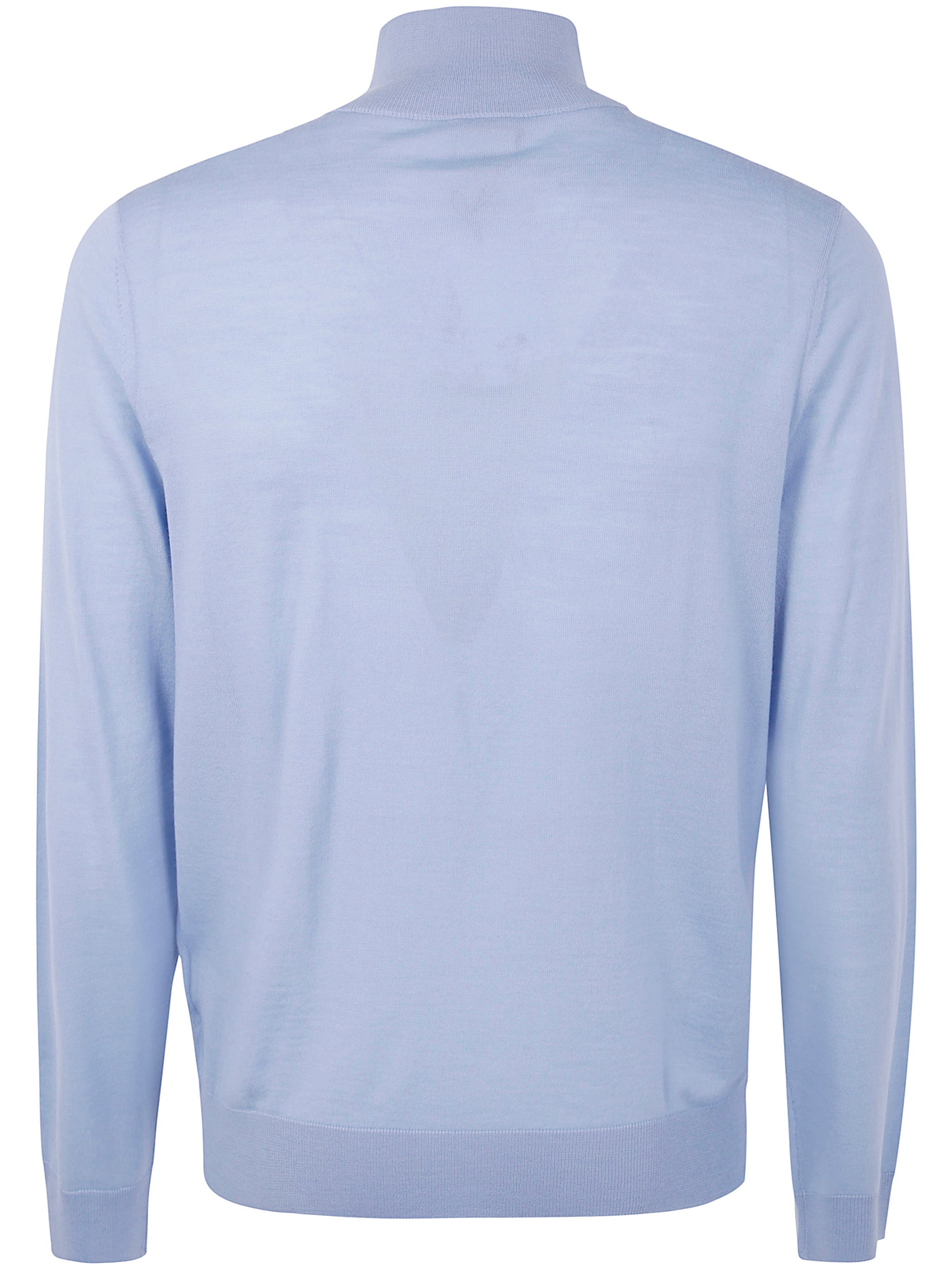 PAUL SMITH Men's Zip Neck Merino Wool Sweater