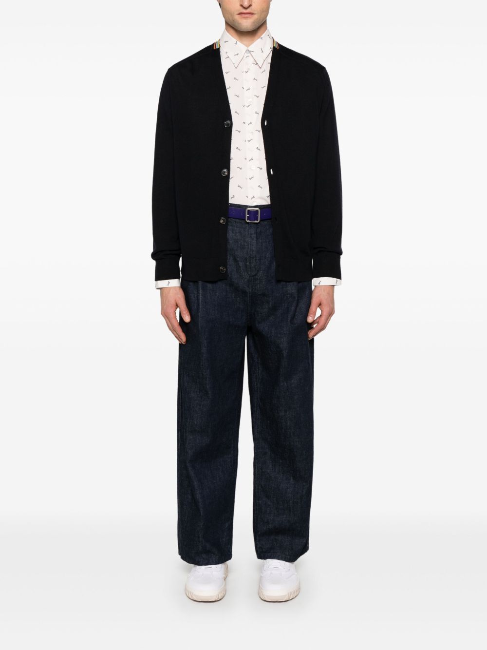 PAUL SMITH Men's Wool Cardigan with Button Front - FW25