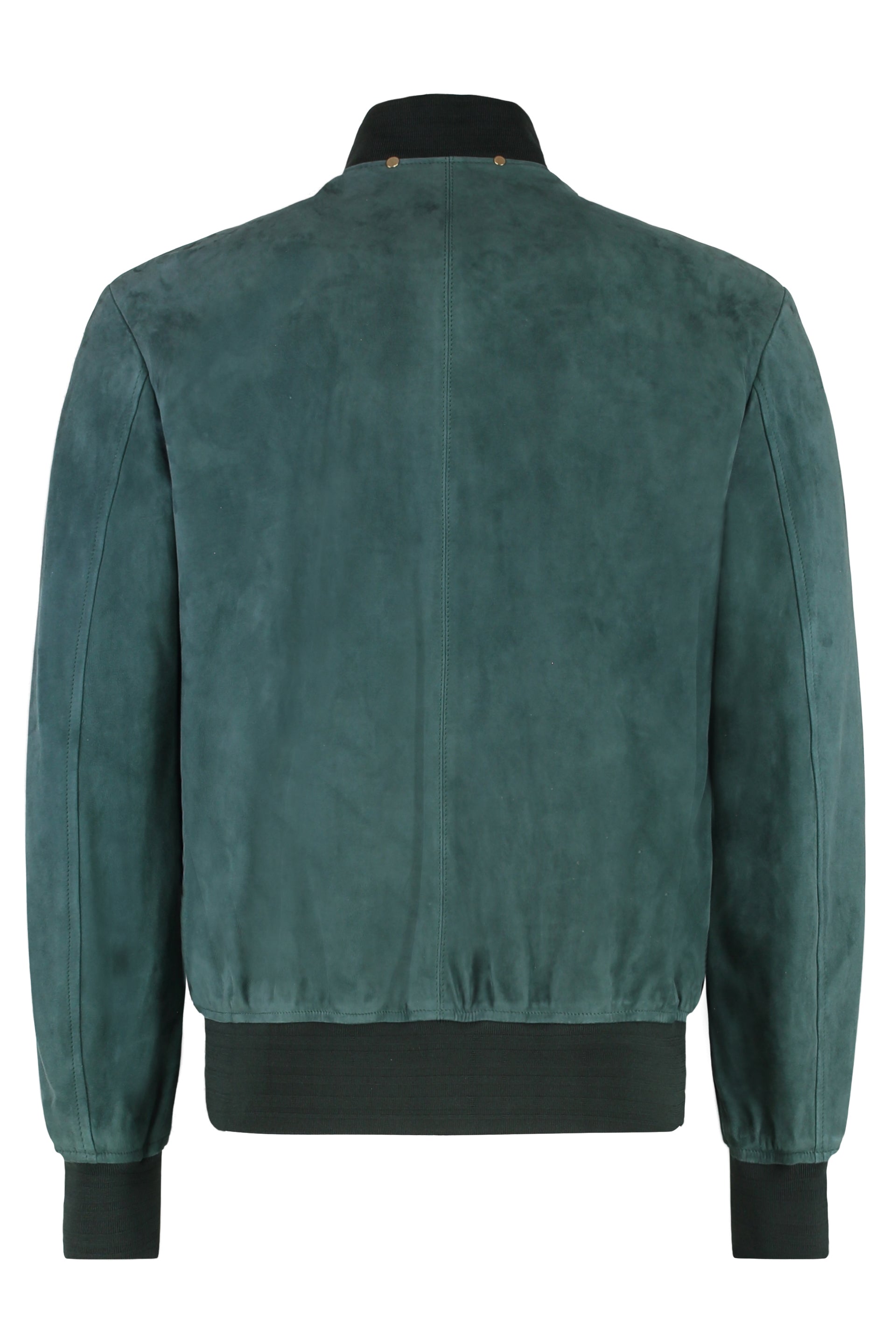 PAUL SMITH Suede Jacket with Elastic Hem and Cuffs - Men's Regular Fit