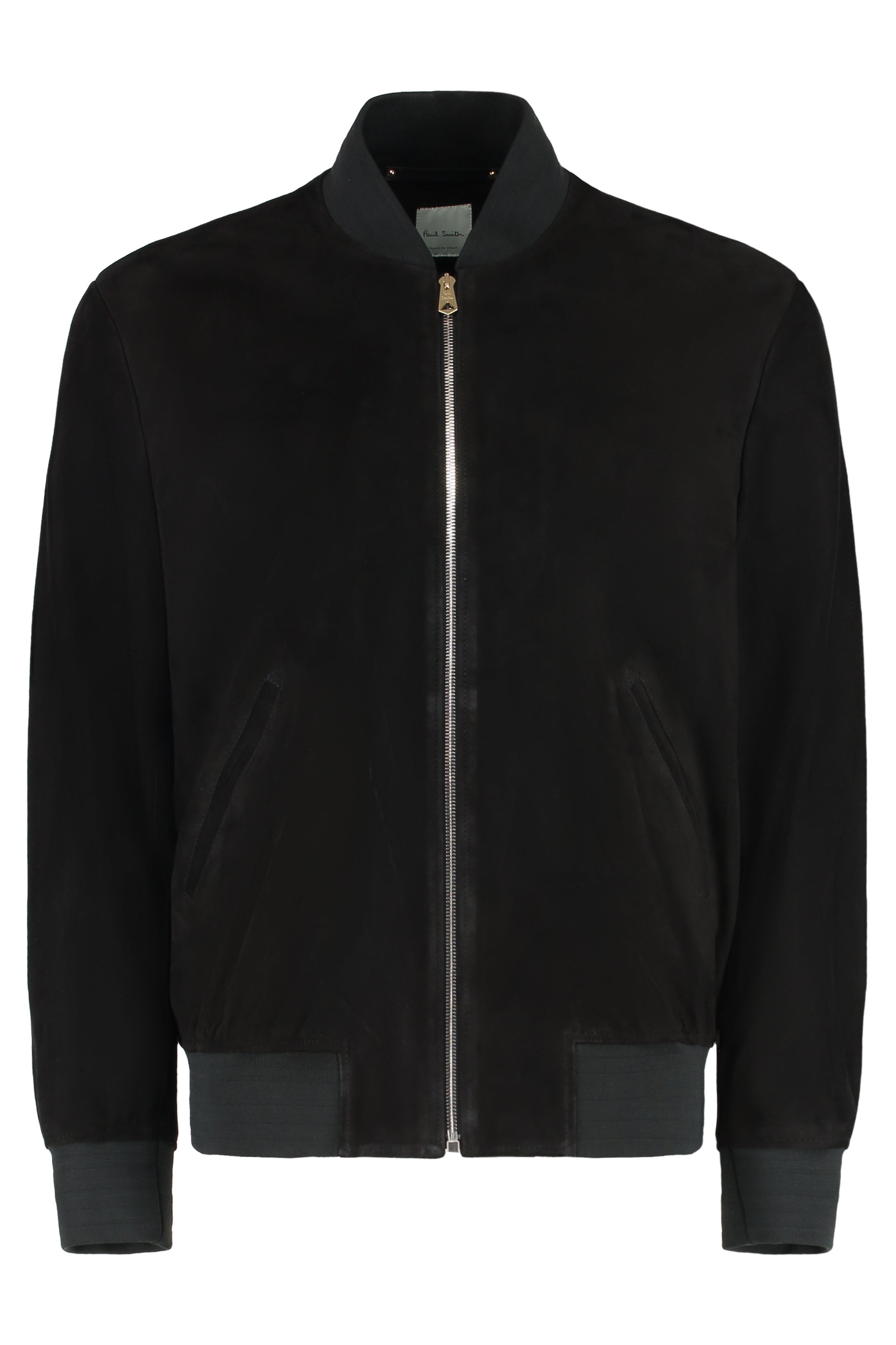 PAUL SMITH Suede Jacket with Elastic Hem and Cuffs for Men