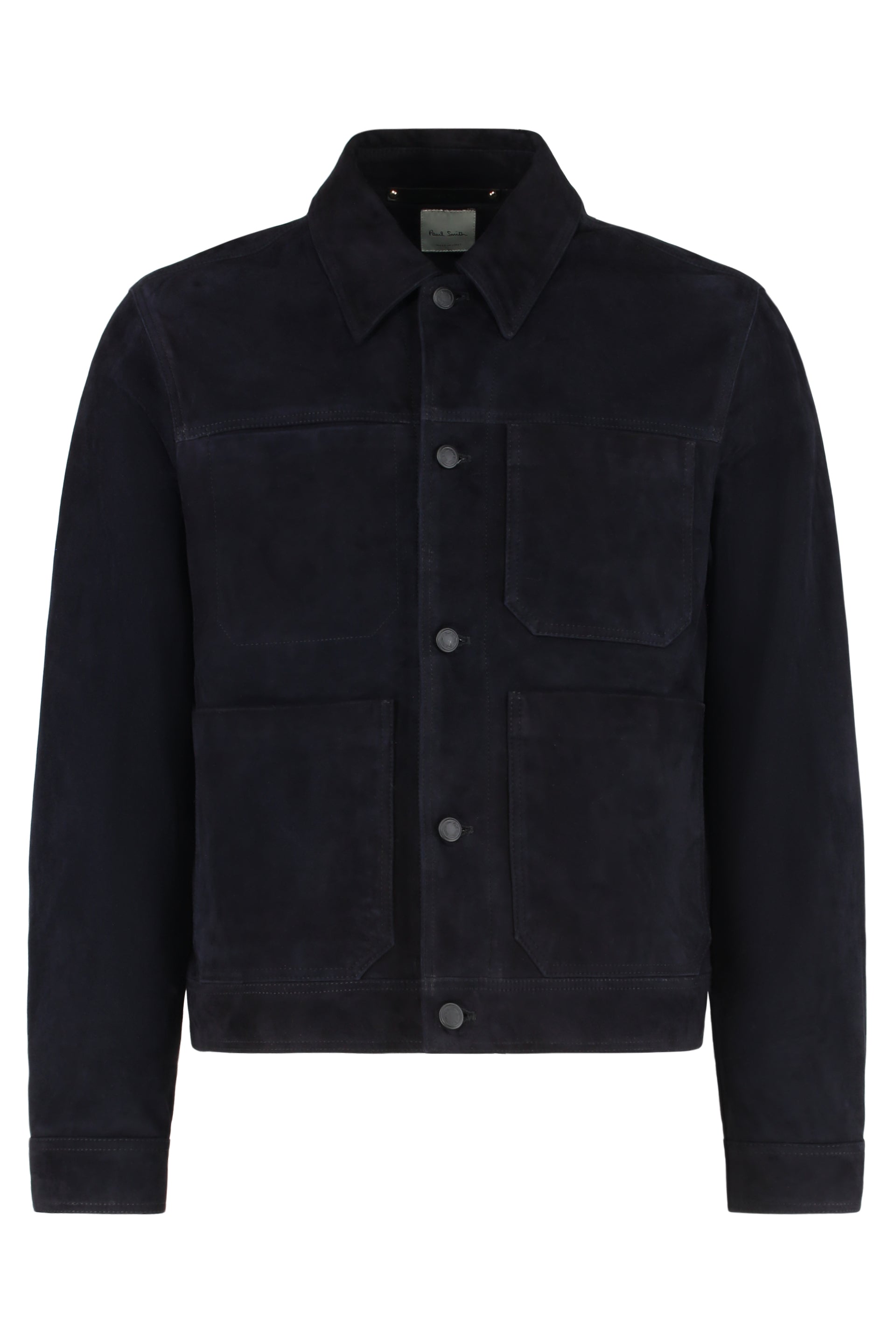 PAUL SMITH Men's Suede Jacket with Four Front Pockets