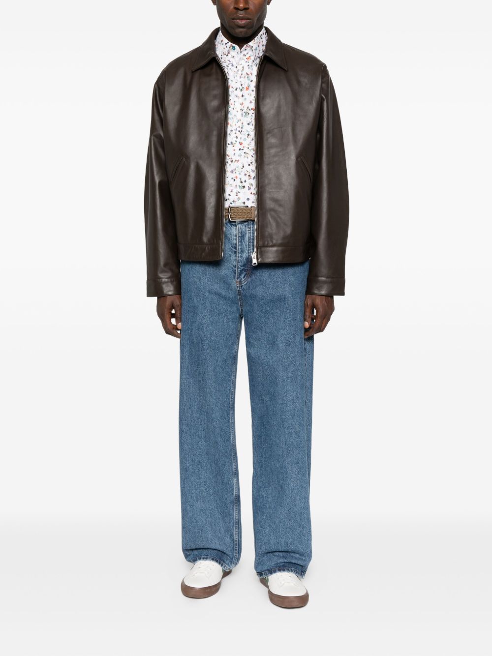 PAUL SMITH Floral Print Long Sleeve Collared Shirt