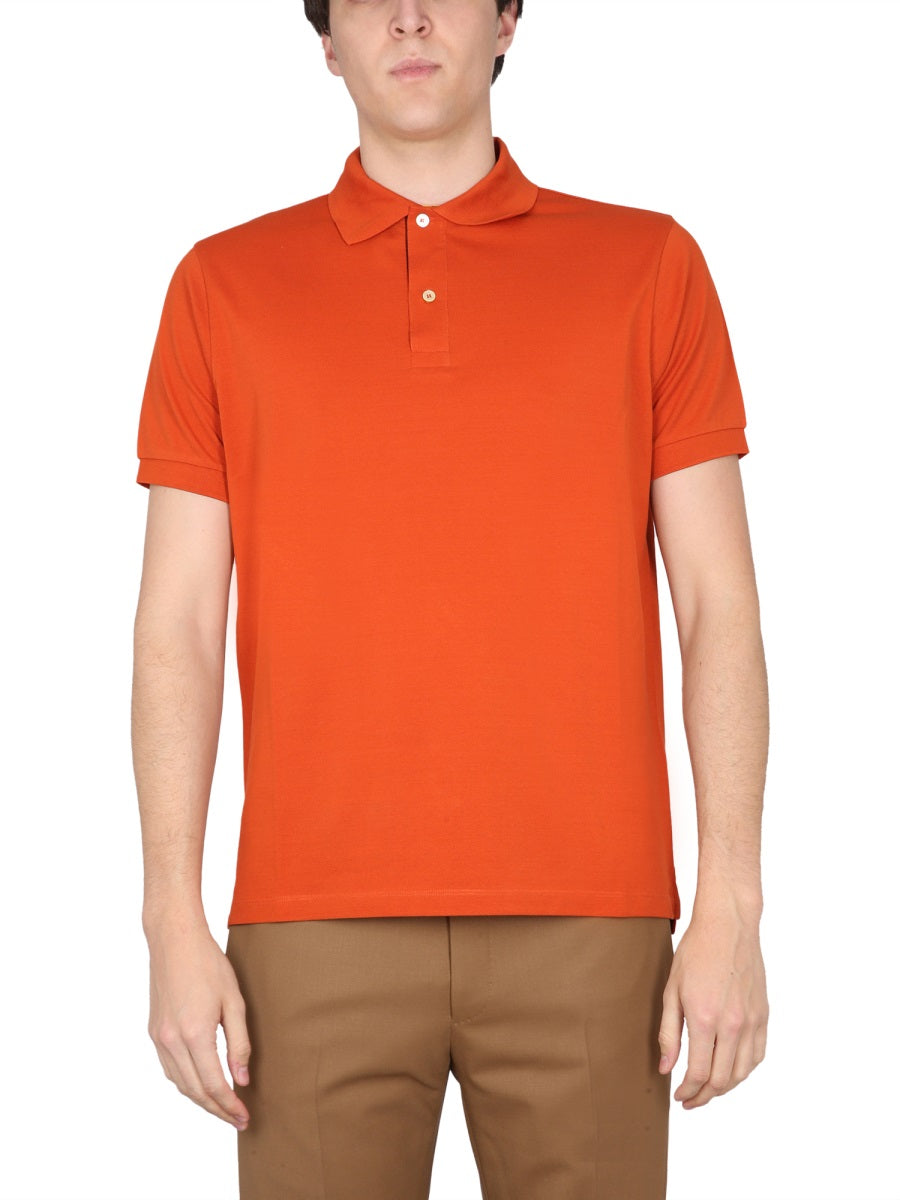 PAUL SMITH Classic Men's Cotton Polo with Button Closure