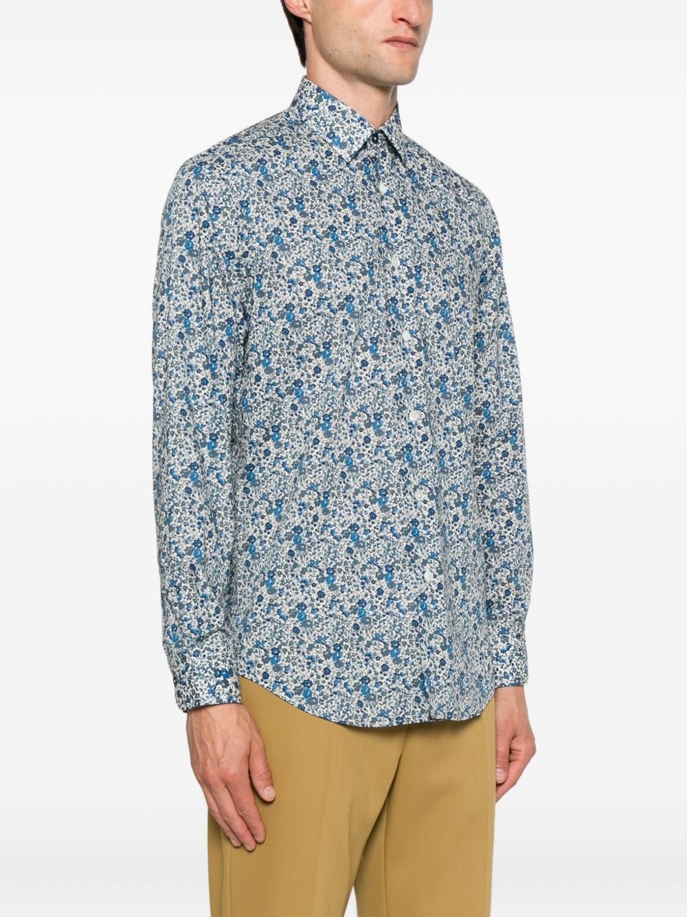 PAUL SMITH Floral Print Long Sleeve Shirt