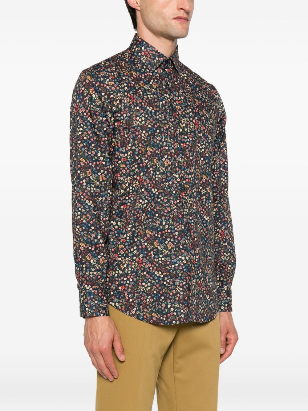 PAUL SMITH Floral Patterned Long Sleeve Button-Up Shirt for Men