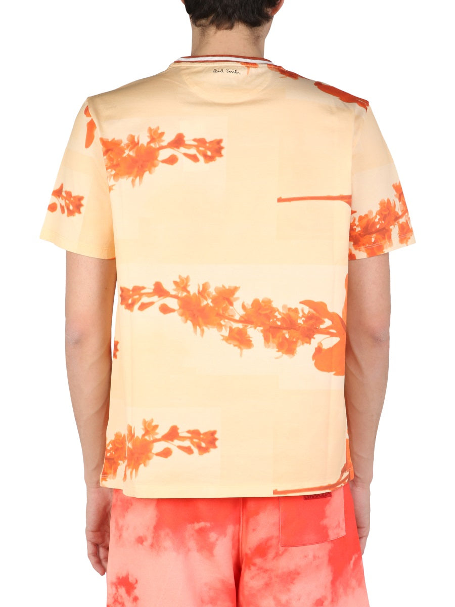 PAUL SMITH Floral-Print Short Sleeve T-Shirt