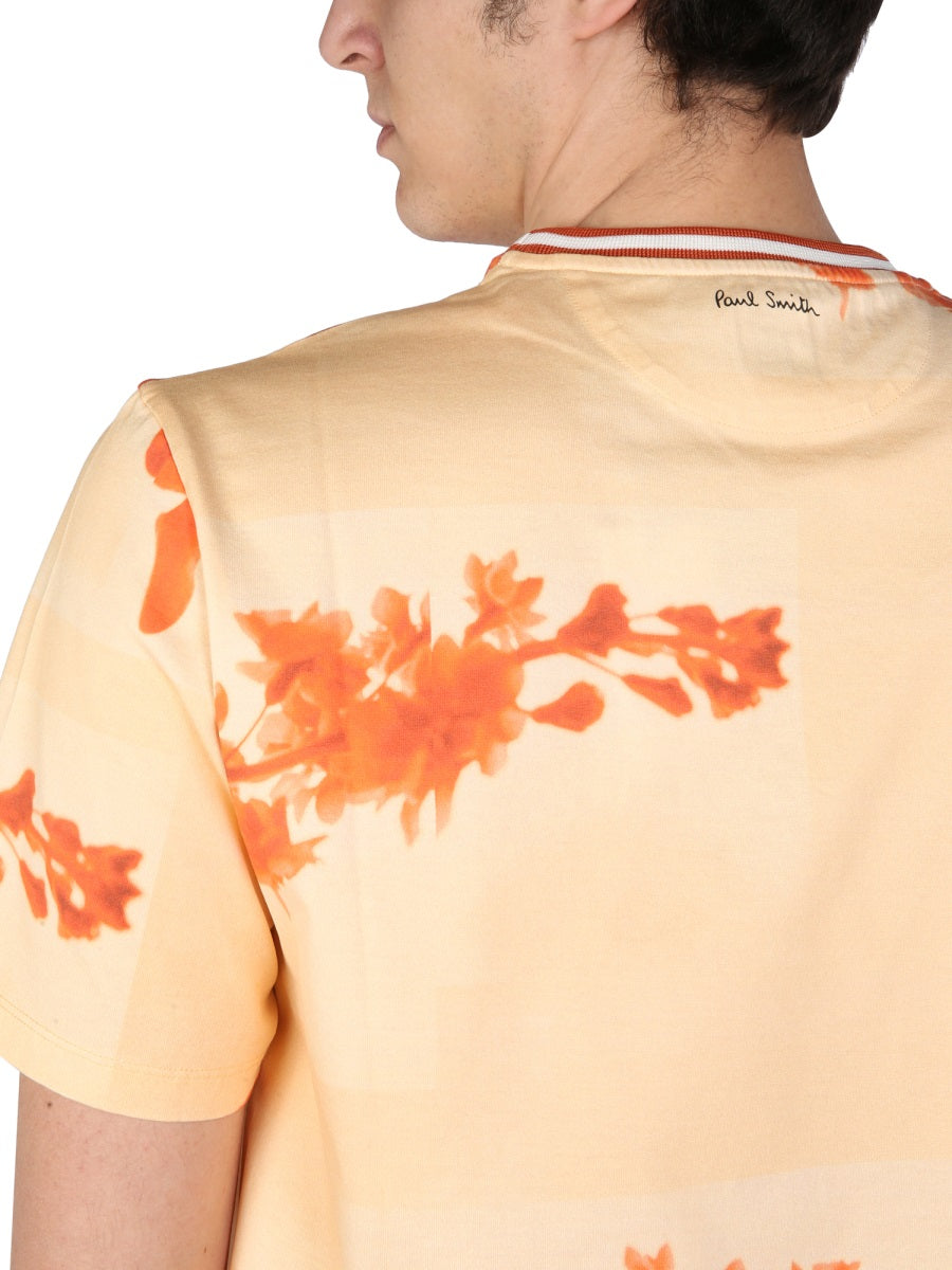 PAUL SMITH Floral-Print Short Sleeve T-Shirt