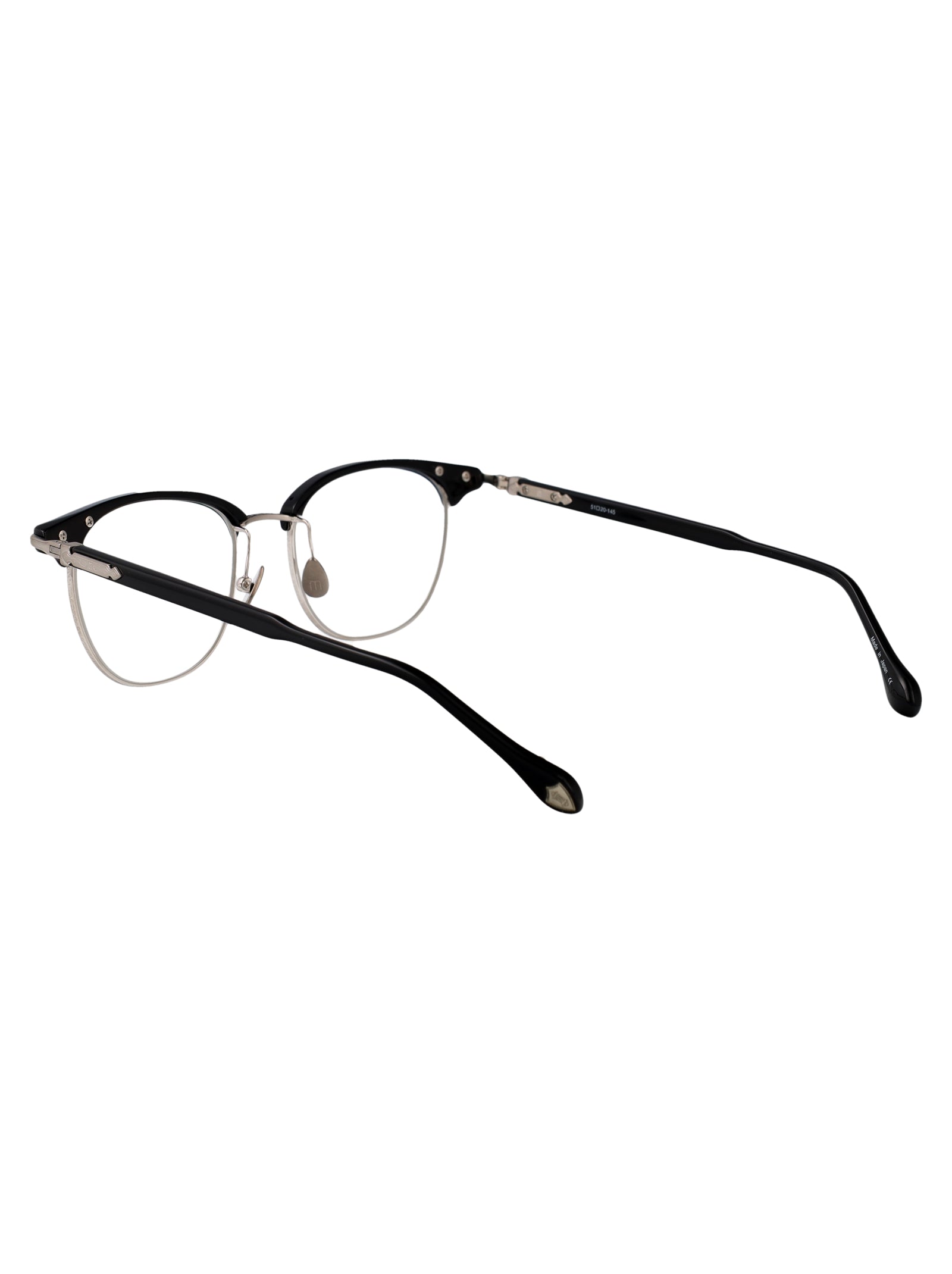 MATSUDA Brushed Silver Acetate and Metal Optical Glasses