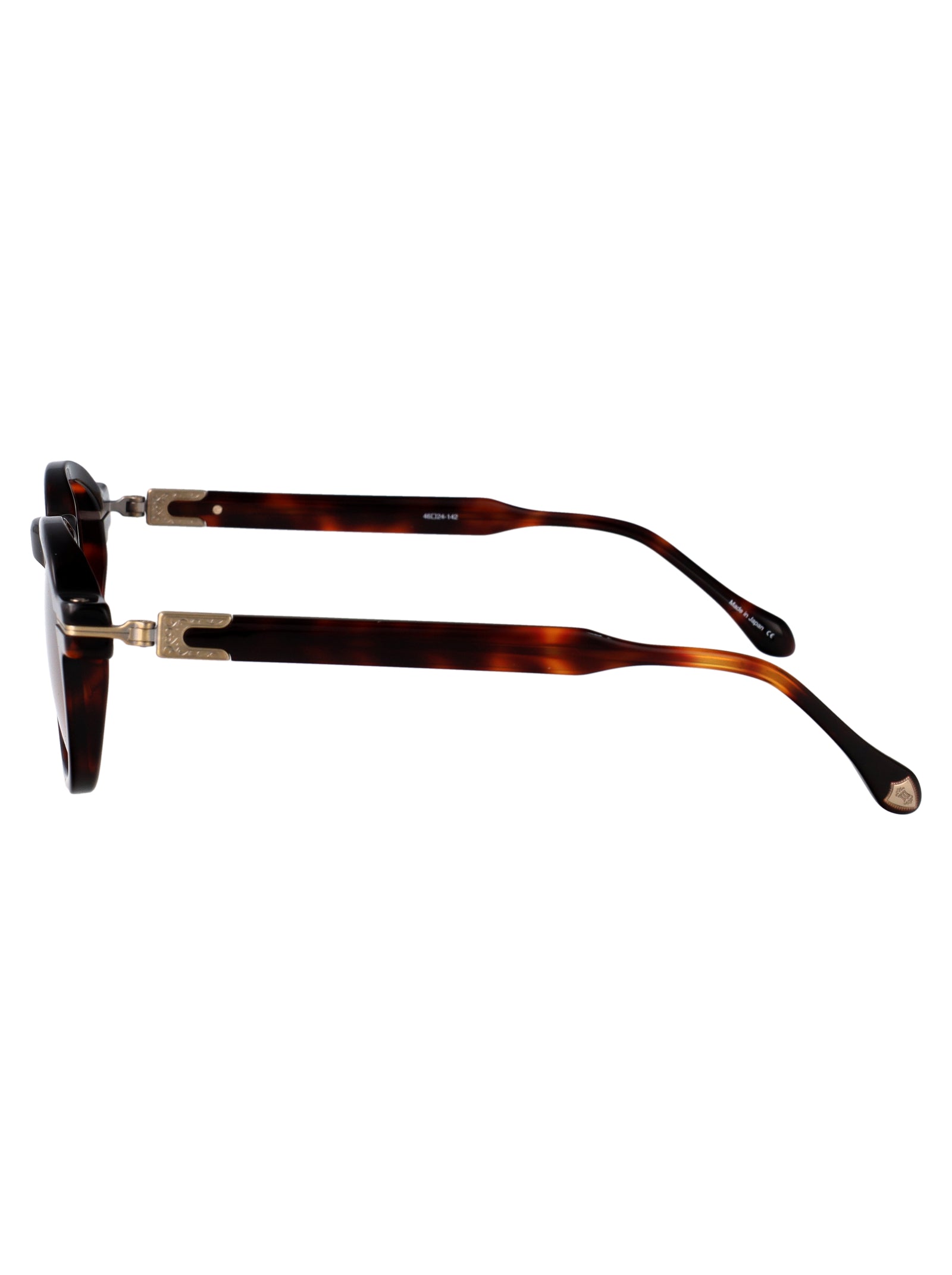 MATSUDA Antique Gold Acetate & Metal Unisex Sunglasses
