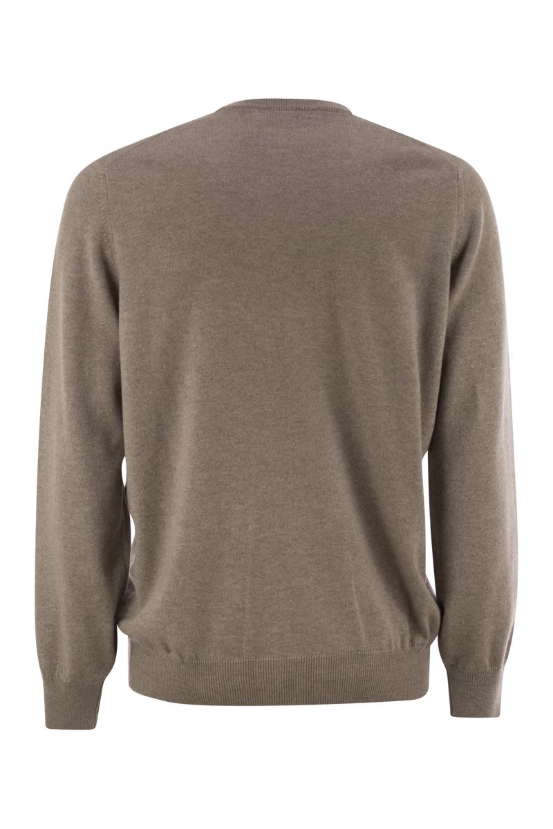 BRUNELLO CUCINELLI Pure Cashmere Crew-Neck Sweater for Men