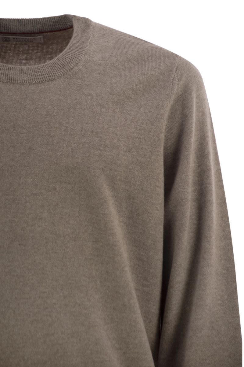BRUNELLO CUCINELLI Pure Cashmere Crew-Neck Sweater for Men