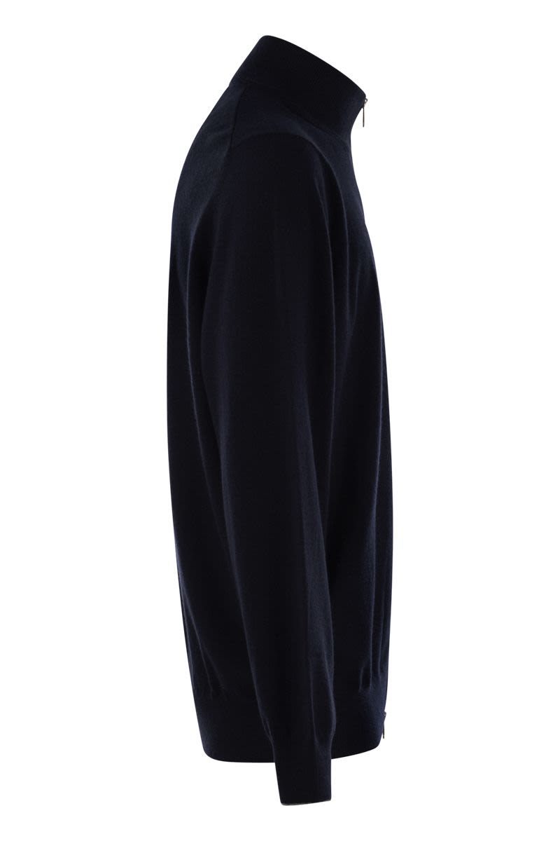 BRUNELLO CUCINELLI High-Necked Cashmere Cardigan with Zip