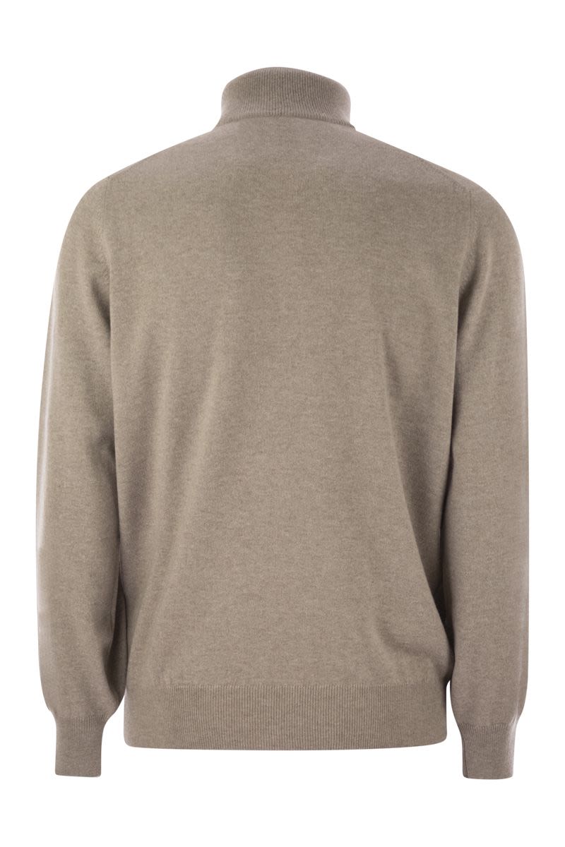 BRUNELLO CUCINELLI Cashmere Turtleneck Sweater with Zipper