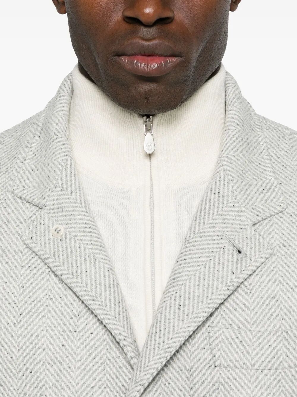 BRUNELLO CUCINELLI Cashmere Half Zip Sweater for Men